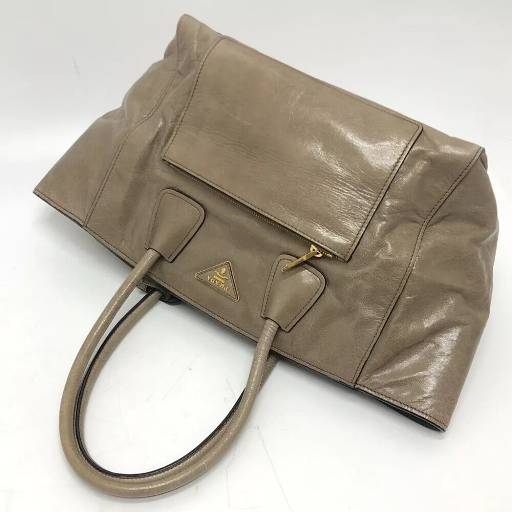 PRADA BN2626 logo 2WAY Handbag Shoulder Bag Triangle Plate Tote Bag - Picture 3 of 15